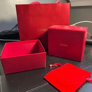 Cartier small bag, box, and bracelet bag set